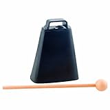 Black Metal Cowbell with Mallet - 4.25 x 3 x 1.25 inches [並行輸入品]