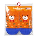 ミキハウスホットビスケッツ(mikihouse hotbiscuits)お顔がドン ビーンズ君ショートクルーソックス オレンジ (13)11-13㎝ 13-15㎝ 73-9601-954 (11~13