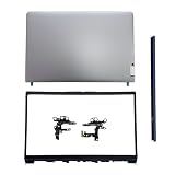 Lyinsen 交換用ノートパソコンLCDカバー 背面背面トップ蓋ベゼルヒンジ ヒンジカバー付き Lenovo IdeaPad 1 15ADA7 1 15AMN7 5CB1F36621 5B30S19034 5H50S29036 5CB1F36618 シルバー