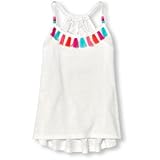 ザ・チルドレンズプレイス THE CHILDREN'S PLACE/ ガールビーズスリーブレスタッセルハイロートップ ホワイト トップス半袖Tシャツ 4歳【並行輸入】