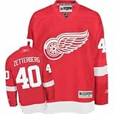 NHLリーボックDetroitレッドWings # 40 Henrik Zetterberg YouthレッドレプリカHockey Jersey