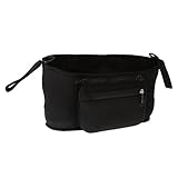 Lovoski ベビーカー用　ネオプレン 　ドリンク ホルダー　バッグ　ベビー用品　収納バッグ　全2色選べる - ブラック