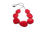 Jellystone Necklace - Silicone (Teething/Nursing) (Scarlet Red) by Jellystone Designs