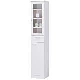 白井産業 【SHIRAI】  食器棚 カップボード 白 ホワイト エレガントなデザイン 隙間収納 ルシフォン LCF-1835DGH