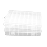 白いプラスチック製の24章電気部品収納オーガナイザー2PCS