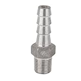 Lovoski ステンレス鋼 おねじパイプ バーブ 継手 ホース テール コネクタ ホーステールコネクタ　1/8インチ x8mm