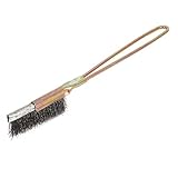 uxcell　ブラス　ワイヤー　ブラシ　21.5cm長さ　メタル毛　ハンドル　スクラッチ