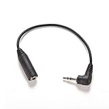 オーディオ変換ケーブル2.5mm直角オスプラグから3.5mmメスジャックケーブル (3.5mmステレオ → 2.5mmステレオ) AUXオーディオソケットDC電源アダプタケーブル 3.5mm 2.5mm 変換 ケーブル 3.5mm プラグを2.5mm Ｌ型に変換 ステレオミニプラグ Ｌ型変換ケーブルMP3、MP4、携帯電話イヤホン用 長さ15 cm [並行輸入品]