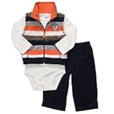 (カーターズ) carter's :: 3-Piece Striped Microfleece Vest マイクロフリース ロンパース ベスト 3点セット :: 3 months :: 55-61 c