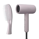 SALONIA サロニア スムースシャイン ドライヤー ヘアブラシ ピンク 2点セット 大風量 速乾 軽量 ヘアドライヤー ヘアダイコーム スカルプケア ツヤ髪 【Amazon.co.jp限定】