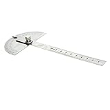 Fenteer 分度器　ルーラー　0-180度　アーム　ステンレス　　角度　ファインダー　0-100mm　ゲージ　