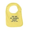 You Are My Favorite親おもしろ幼児Jerseyよだれかけ カラー: イエロー