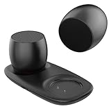 カシムラ 完全ワイヤレス Bluetooth ステレオ スピーカー ブラック 【 大容量バッテリー搭載/マイク付き / 音楽再生最大6時間 / クレードル付き/iPhone、スマートフォン対応 】 BL-88