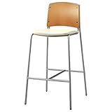 オリバー ダイニング ハイカウンターチェア スチール ビニールレザー張り ナチュラル×オフホワイト (S・CS-4145・NB・ST+AL-04B)