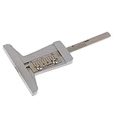 B Blesiya タイヤルーラー　トレッド深さゲージ　0-30mm 高精度　ステンレス