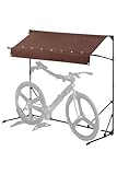 FIELDOOR 自転車置き場 サイクルポート 自転車 テント 自転車小屋 収納 屋根 サイクルガレージ 折りたたみ 庇 家庭用 高耐候 UVカット 耐水 400D カバー 雨よけ 日よけ 駐輪場 庭 バイク サイクルパーキング おしゃれ 屋外 簡単 [1台用] [ダークブラウン]