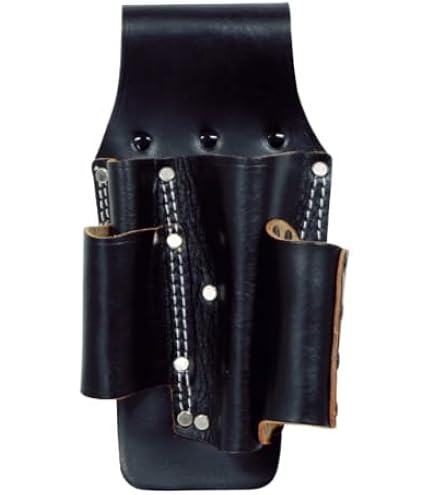 Amazon.co.jp: 鳶壱 頑丈黒革板金ケース/スラッシュ 国産牛革仕様 板金