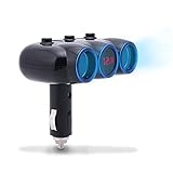 YANTU シガーソケット2連 2ポート付き USB充電器 最大電流3.1A 充電 カーチャージャー 12/24V車対応 独立スイッチ搭載