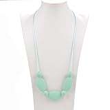 Aishine Teether -Natural Pain Reduce Rainbow Silicone Teething Nursing Breastfeeding Necklace for Mo
