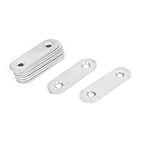 uxcell　フラット固定プレート 平板補修 リペア 　１０枚入り　50mmx16mm　ステンレス鋼