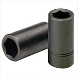 SK Hand Tool 34228 0.5 in. Drive, 6-Point Deep Fractional Impact Socket - 0.8 8 in.