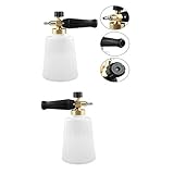 P Prettyia フォームランス　2リットル　調整可能　泡スプレーキャノン　フォームキャノン　2本　洗車ボトル　　