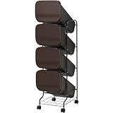 リス(RISU) 分別 ゴミ箱 smooth スタンドダストボックス4段 ウッド 76L (19L×4) 4P ウッド 資源ごみ スタイリッシュ プッシュオープン 省スペース GBBH034