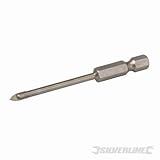 Silverline 4mm Tct Spear Head Mirror Glass Tile Drill Holesaw Bit 1 4" Hex Shank