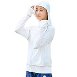 ラッシュガード 長袖 レディース ラッシュパーカー 水陸両用 UVカット率 99%以上 UPF50+ 体型カバー 水陸両用 EC610301