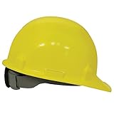 Jackson Safety 14833 SC-6 High Density Polyethylene Hard Hat with 4 Point Ratchet Suspension, Yellow