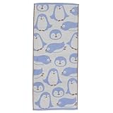 林(Hayashi) フェイスタオル 約34×80cm アニマルフェイス ペンギン FO400201