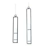 Baosity 繊細　デザイン　透明　ガラス　花瓶　錬鉄　試験管型　吊り　装飾工芸品　2個入り　