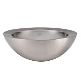 Decolav 1228-B Double Walled Brushed Above-Counter Vessel with Overflow , Stainless Steel [並行輸入品]