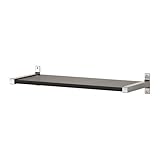IKEA(イケア) EKBY J?RPEN/ EKBY BJ?RNUM ブラックブラウン/アルミニウム 69885074 ウォールシェルフ、ブラックブラウン、アルミニウム