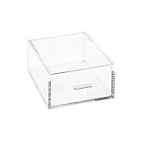 High Quality by Honey-Can-Do STO-06494 Iced Collection Acrylic 0.50 Tall Drawer with Handle, 6.25L x