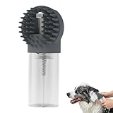 FISH-BOMB 犬 シャンプーブラシ 泡立て器 お風呂 ペット シリコン 猫 うさぎ (ブラック)