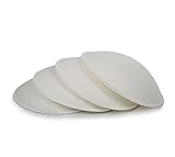 4個の白い柔らかいオーガニックコットン看護パッド流出防止胸パッド再利用可能な環境に優しい洗える授乳パッド