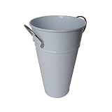 Hampton Art Wrap it Up Tin Vase with Handle, Small, White [並行輸入品]