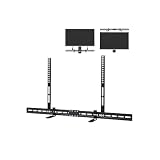 Bonarca サウンドバー マウント VESA 上 下 【テレビ上下に設置可能/耐荷重6kg】 金具 スタンド 台 テレビ スピーカー 取り付け バー ラック 壁掛け 汎用 スリム オーディオ 音響 壁 黒 ブラック 幅83cm