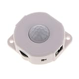 Lovoski 全２色　LED　ライト　ランプ用　DC　12V / 24V　自動　赤外線　PIR　モーション　センサースイッチ　 - ホワイト