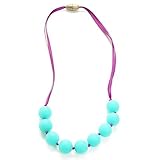 Chewbeads Jr. Madison Necklace - Teething Jewelry - 9-Inch Length - Spearmint by Chewbeads