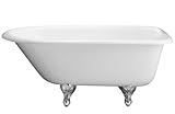 Barclay ctr60-wh-sn Cast IronロールトップSoaking Tub