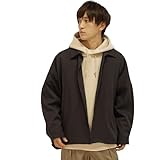 [サムディフ] BIGドルマンブルゾン メンズ 【軽量 ゆったり】 リラックス 落ち感 モード ツヤ ビッグシルエット オーバーサイズ アウター シャツ とろみ ジャケット M ブラウン