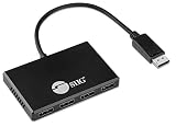 SIIG DisplayPort 1.4 - DisplayPort MST ハブ ビデオスプリッター 4K - DisplayPortスプリッター 1イン4出力、マルチストリームトランスポートDisplayPortハブ DPデイジーチェーンモニター、MacOS非対応 (CE-DP0R11-S1)
