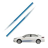 ideamall デカール ステッカー サイドステッカー スポーティー 車 サイド 汎用 190cm (ブラック)