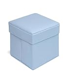 Badger Basket Folding Storage Seat, Blue by Badger Basket [並行輸入品]