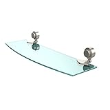 Allied Brass 433/18-SN 18 x 5 Beveled Glass Shelf Satin Nickel by Allied Brass