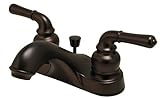 4" Lavatory Centerset Faucet (Brass Waterway), With Matching Pop-Up Drain Trim Assembly Oil Rubbed B