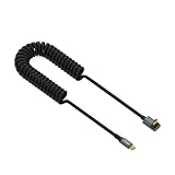 Xvilmaun Type C - Type C ケーブル、長い USB C ケーブル - 伸縮性のある長い USB C 充電器超高速 USB C 充電器 | バネ状 Type C 充電ケーブル ケーブル 車用急速充電コード