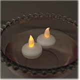 水に浮かべて使う フローティング LED ティーライトのシングルカラー ２個セット フローティング